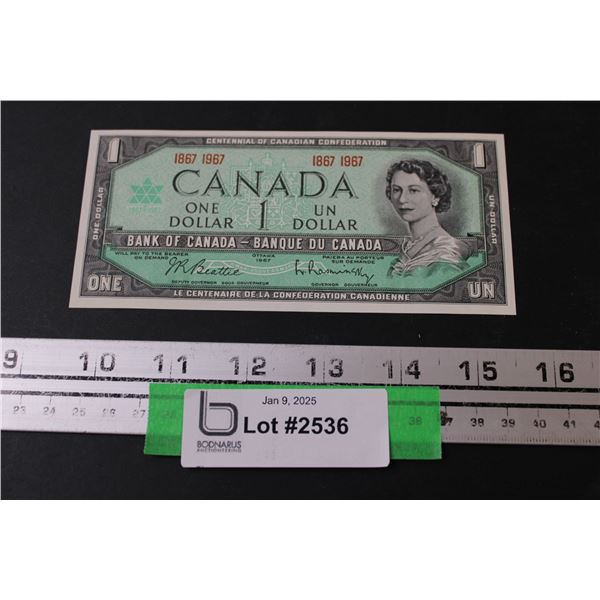 Canadian One Dollar Bill - 1967