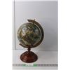 Image 1 : Vintage Globe with Wood Base 15.5" Tall x 9" Wide