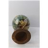 Image 2 : Vintage Globe with Wood Base 15.5" Tall x 9" Wide