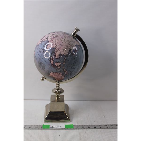 Globe with Metal Base 17" Tall x 9" Wide