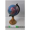 Image 1 : Miniature Globe with Wood Base 11" Tall x 6" Wide