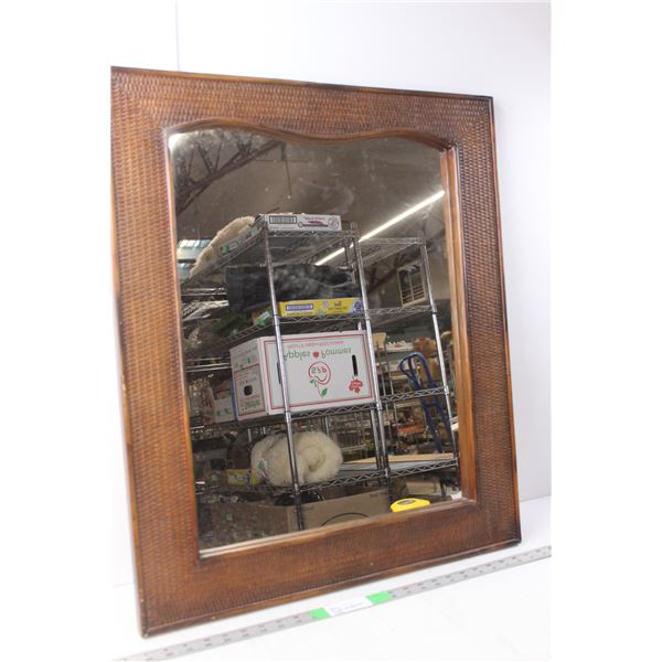 Wood Framed Mirror 29" Tall x 24.75" Wide