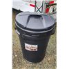 Image 2 : 813 -- PLASTIC WHEEL BARROW, AND PLASTIC 20L GARBAGE BIN