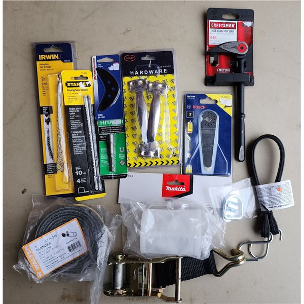 835 -- INDEXING PRY BAR, COPING SAW BLADES AND OTHER ASSORTED HARDWARE