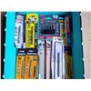 Image 1 : 840 -- BOX OF DRILL BITS,TUGNSTEN-CARBIDE, MASONRY DRILL BIT, ROCK AND HOLE SAW, STEP BIT AND MORE L