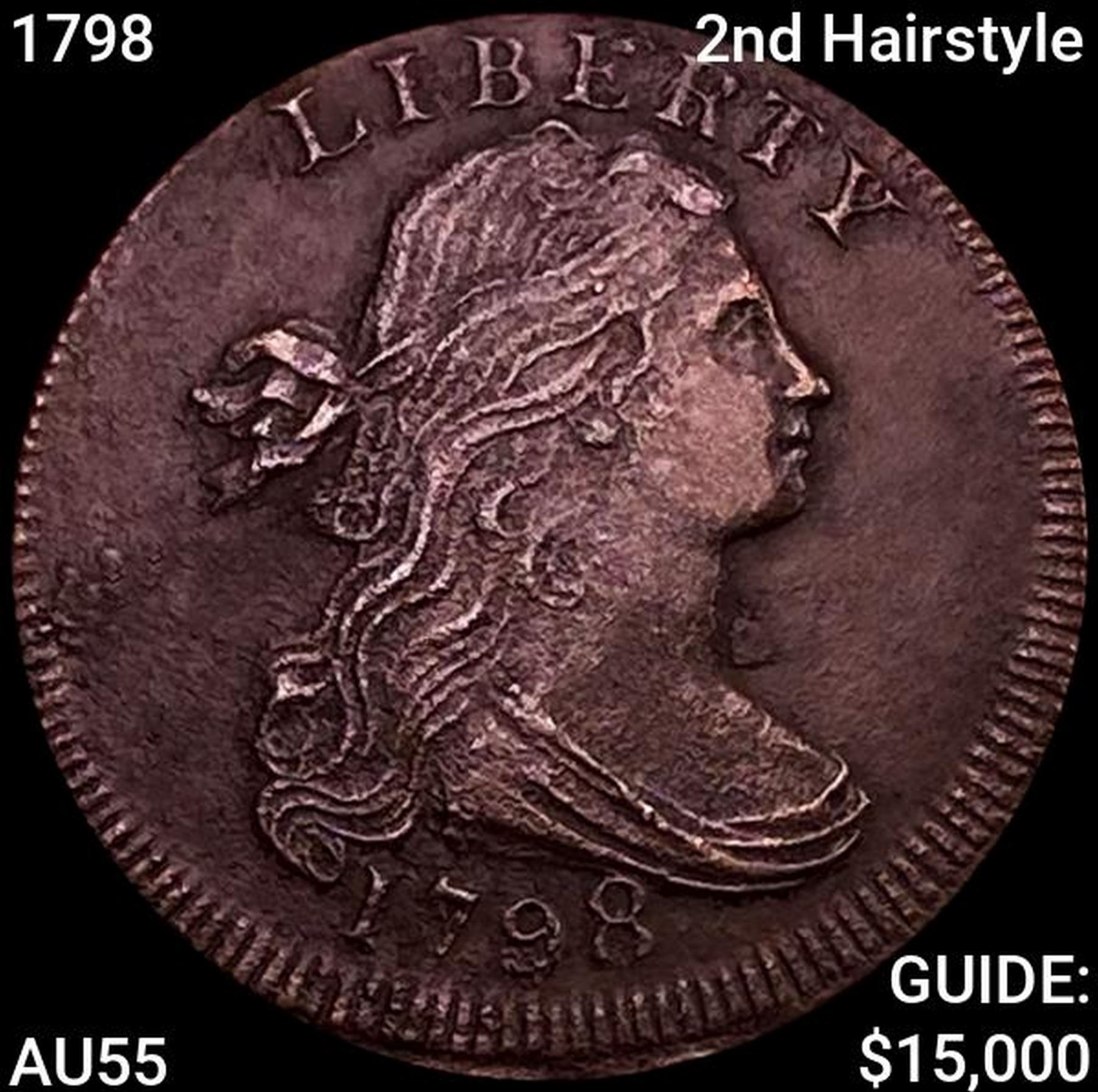 1798 2nd Hairstyle Draped Bust Large Cent HIGH GRADE