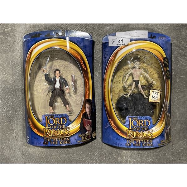 LORD OF THE RINGS ACTION FIGURES, PROLOGUE BILBO AND SMEAGOL