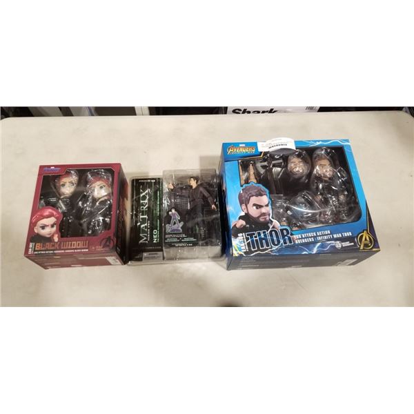 AVENGERS THOR AND BLACK WIDOW WITH MATRIX TRINITY TOYS