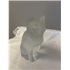 Image 2 : PAIR OF GENUINE LALIQUE CRYSTAL CATS, SITTING AND CROUCHING, NO CHIPS OR CRACKS, VERY GOOD CONDITION