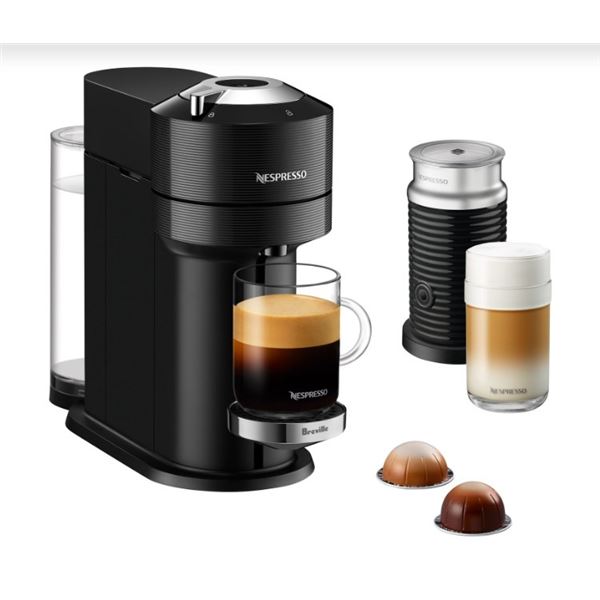 AS NEW NESPRESSO VERTUO AND AERONCCINO 3 - WITH MILK FROTHER  TESTED WORKING