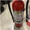 Image 2 : 2 FULLY CHARGED CHEMICAL DRY FIRE EXTINGUISHERS WITH WALL MOUNT HOLDER BRACKETS