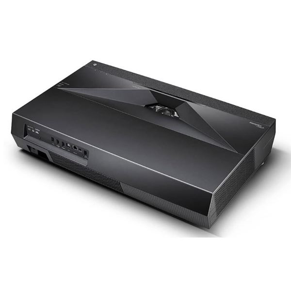 OPTOMA 4K UHD LASER CINEMA PROJECTOR, 4K ULTRA HD, HDR COMPATIBLE, WITH REMOTE AND POWER CORD, TESTE