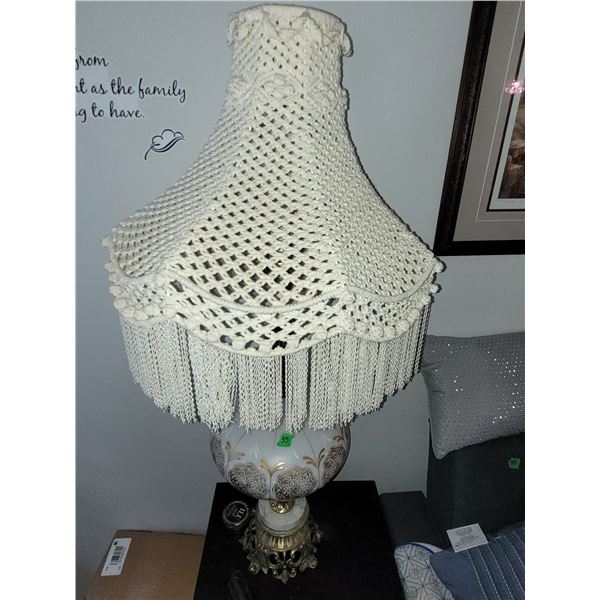 Vintage Marble Glass Lamp