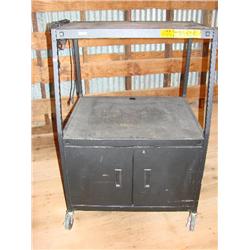AV Cart w/bottom storage, power stip plus
