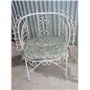 Image 1 : White iron patio chair