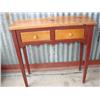Image 1 : Painted pine table w/2 drawers