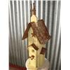 Image 1 : Painted barn wood bird house w/metal roof