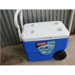 Coleman ice chest on wheels