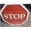 Image 1 : Large wood STOP sign