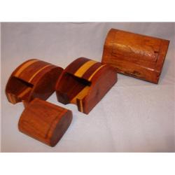 Handcrafted wood boxes,business card holders