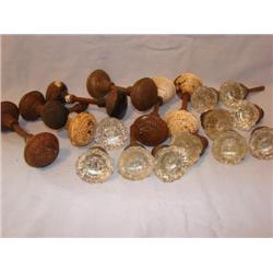Old door knobs, glass & metal