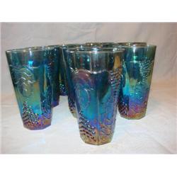Set of Carnival Glass Water Tumblers