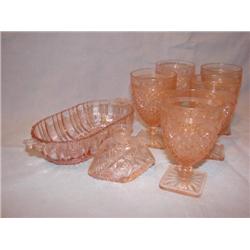 Pink depression glassware