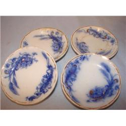4 small Flo Blue plates