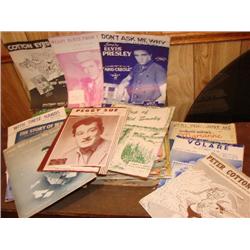 Large amt. of old sheet music, Elvis, B.Holly