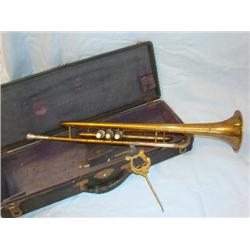 Trumpet in case