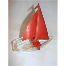 Glass bottom sailboat with metal sails