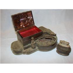 Old musical cigarette lighter, holder, ash tray