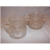 Image 1 : Etched glass creamer & sugar set