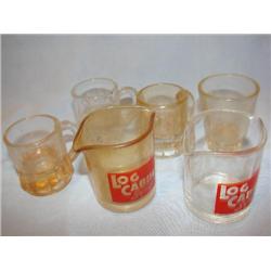 6 miniture syrup containers