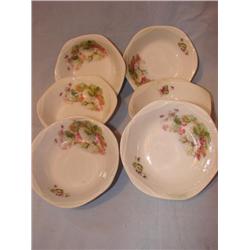 6 German Bowls-wonderful floral pattern