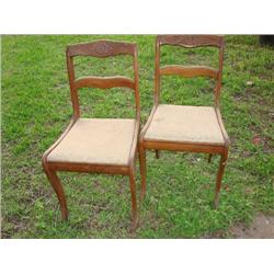 Set of 2 rose carved chairs