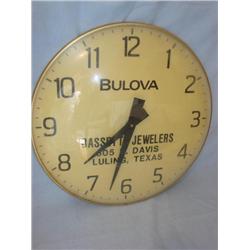 Luling Tx. Clock-Bassett Jewelers, glass front.