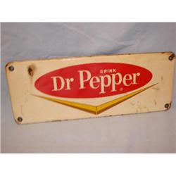 Old enamel Dr. Pepper sign