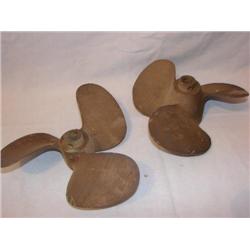 Two brass propellers