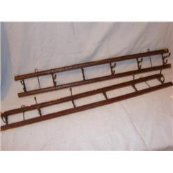 2 old hanging hook/rails