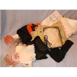 Vintage linens, purses, hankies. Great variety!