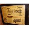 Image 1 : Old Model T Ford Lubrication Chart, framed.