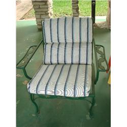 Green Vintage metal patio chair