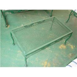 Green Vintage metal patio table