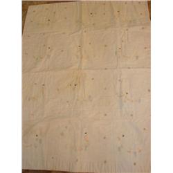 Embroidered duck themed child's quilt.