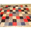 Image 1 : Hand tied wood/flannel block quilt.