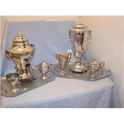 2 complete Silver Coffee Service Sets