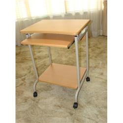 Computer table on wheels