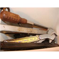 Ice chest filled with hand tools