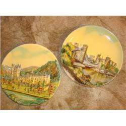 British handpainted wall plaques by WH Bosson